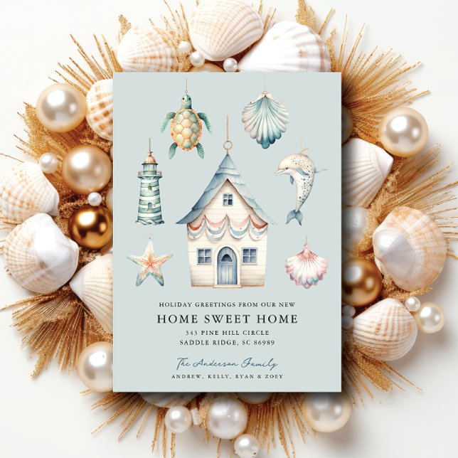 Faire-part de déménagement de Noël tropical (Créateur téléchargé)