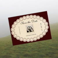 Faire-part de dentelle en papier classique vintage