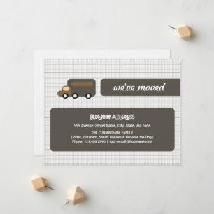 Faire-part de déplacement Brown de camion
