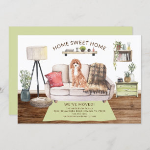 Faire-part de déplacement de Chien Cavapoo