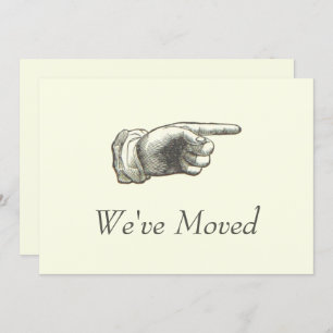Faire-part de déplacement de main vintage