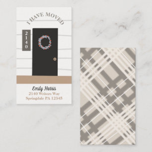 Faire-part de déplacement de porte illustrée moder