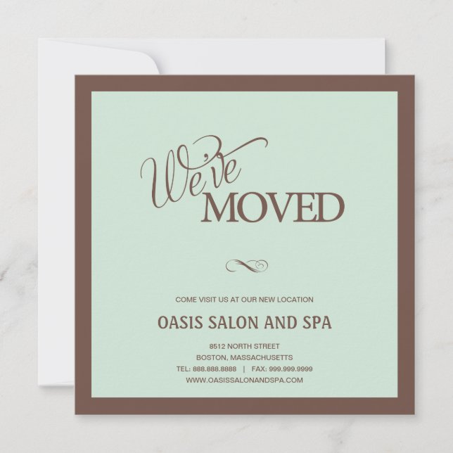 Faire-part de déplacement des vents simples (Devant)