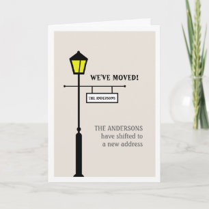 Faire-part de déplacement du poste de lampe