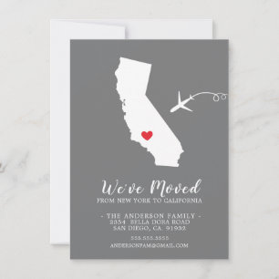 Faire-part de déplacement Etat de Californie