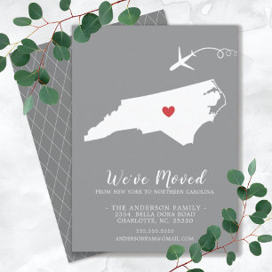 Faire-part de déplacement État DE LA CAROLINE DU