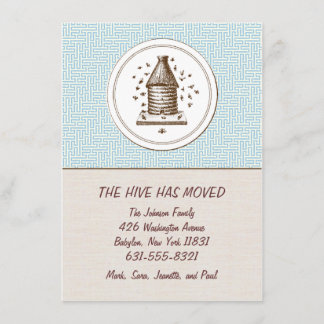 Faire-part de déplacement | Hiver | Bleu