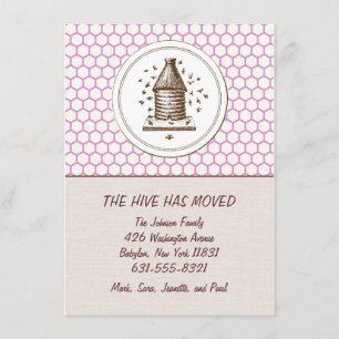 Faire-part de déplacement   Hiver   Pourpre