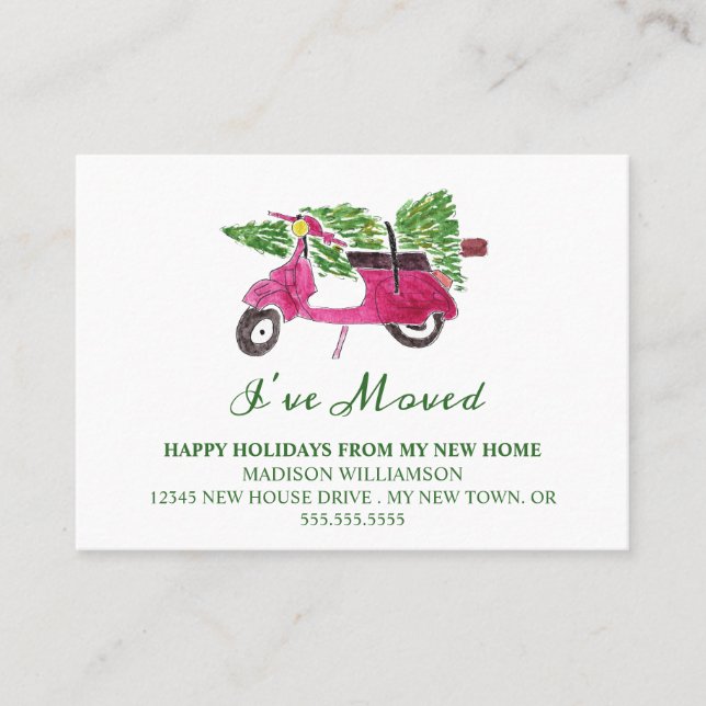 Faire-part de déplacement | Nouvelle maison pour l (Devant)