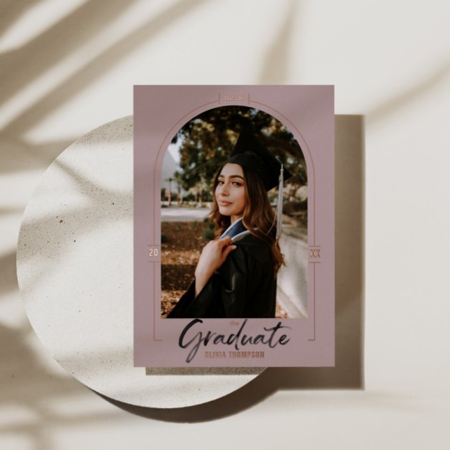 Faire-part de diplôme Arch Foil Invitation Rose (Créateur téléchargé)