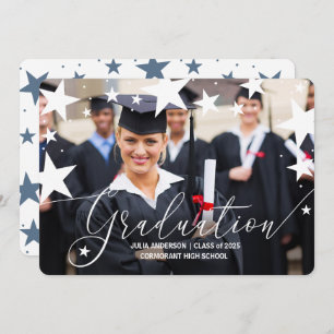 Faire-part de diplôme avec Stars Graduate Photo