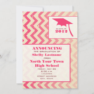 Faire-part de diplôme Cracked Ombre Zigzag 2012
