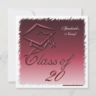 Faire-part de diplôme, Invitation Burgandy