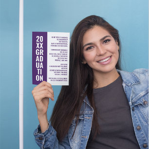 Faire-part de diplôme/Invitation de fête [pourpre]