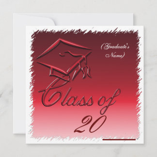 Faire-part de diplôme, Invitation rouge