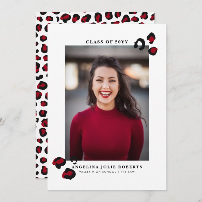 Faire-part de diplôme Wild One (Devant / Derrière)