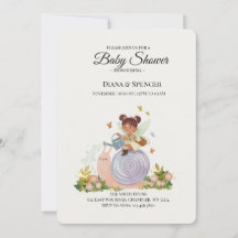 Faire-part de douche de bébé pour Jardin à l'aquar