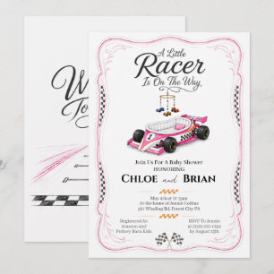 Faire-part de douche de berceau Little Racer