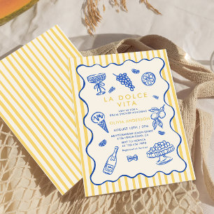 Faire-part de douche de mariée La Dolce Vita