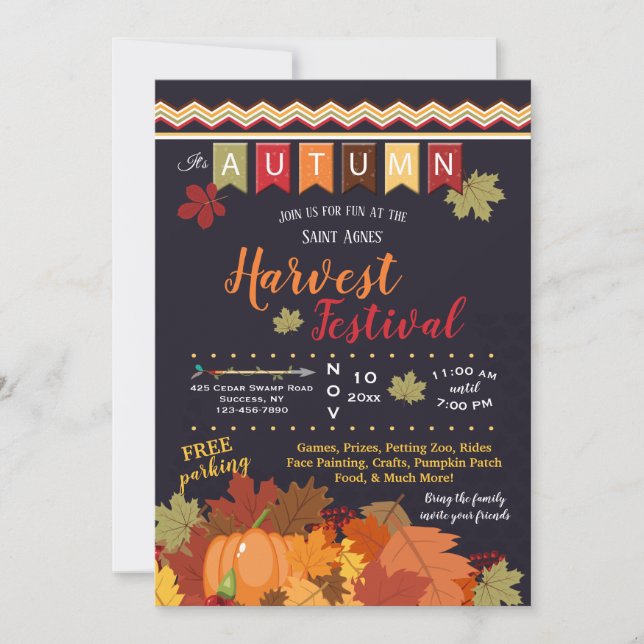 Faire-part de festival d'automne (Devant)