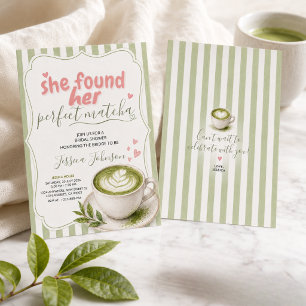 Faire-part de fiançailles au matcha Thé vert