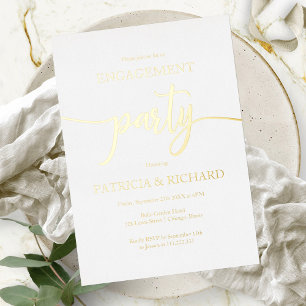 Faire-part de Fiançailles Calligraphie Simple Chic