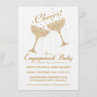 Faire-part de fiançailles Champagne Cheer II