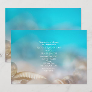 Faire-part de fiançailles de mariage sur la plage 