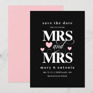 Faire-part de fiançailles lesbien Future Mrs & Mrs