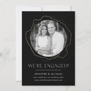 Faire-part de Fiançailles photo Cercles Abstraits