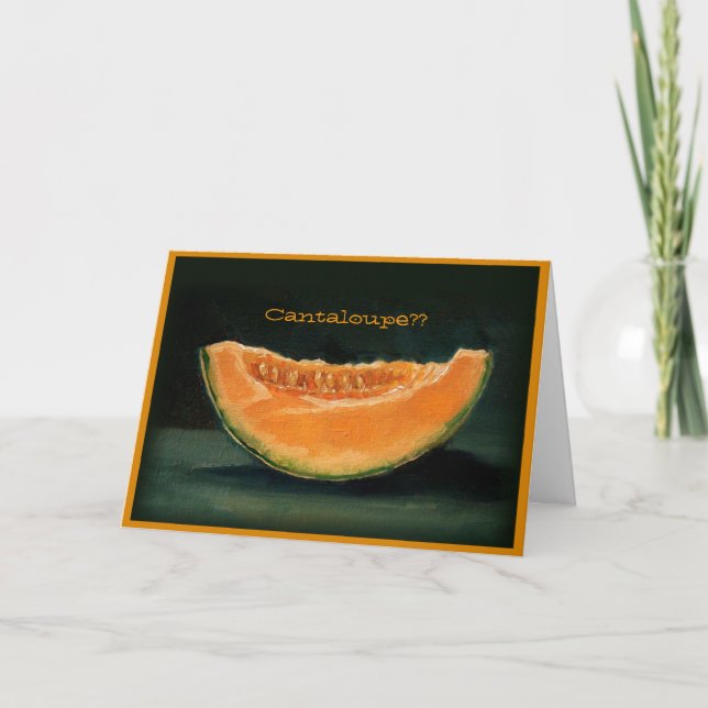 Faire-part de fugue : Cantaloup, calembour, drôle (Devant)