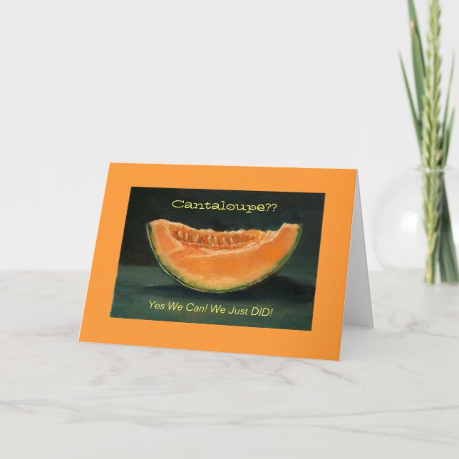 Faire-part de fugue : Cantaloup, calembour, drôle (Devant)