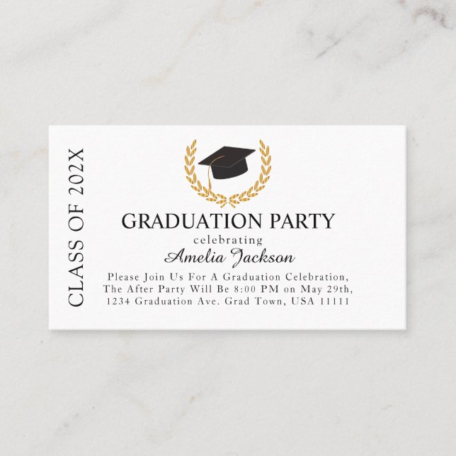 Faire-part de graduation après la partie Insérer l (Devant)
