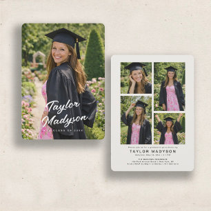 Faire-part de graduation de fête photo moderne