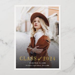 faire-part de graduation de la photo Gold Foil 202