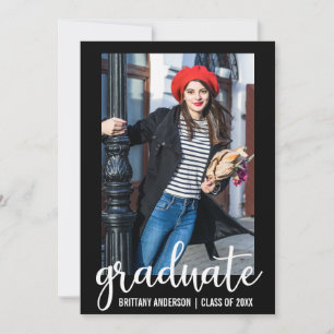 Faire-part de graduation de script moderne B
