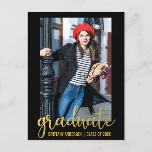Faire-part de graduation de script moderne Photo G