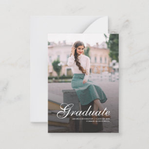 Faire-part de graduation de script photo moderne