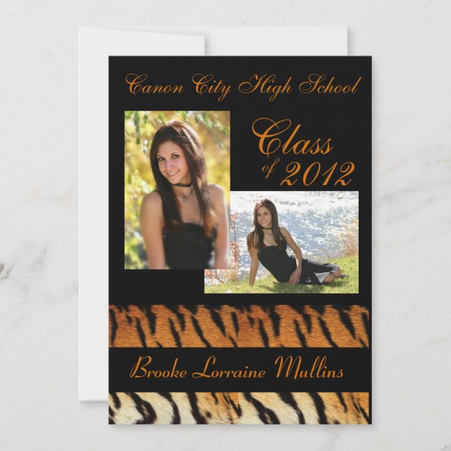 faire-part de graduation des posters de animaux de (Devant)