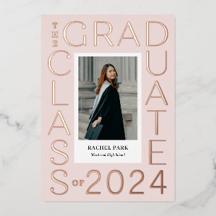 Faire-part de graduation Invitation de la feuille 
