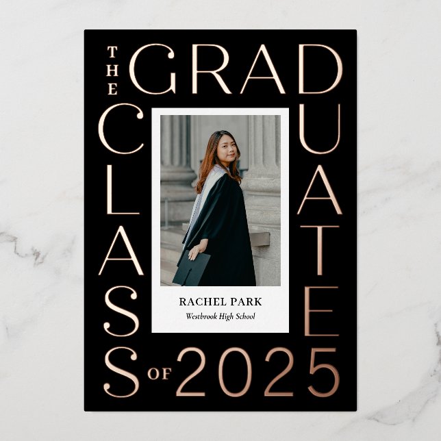 Faire-part de graduation Invitation de la feuille  (Recto)