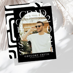 Faire-part de graduation photo Boho Arch moderne