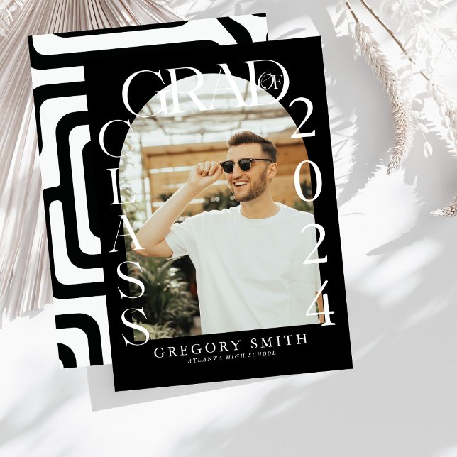 Faire-part de graduation photo Boho Arch moderne (Créateur téléchargé)