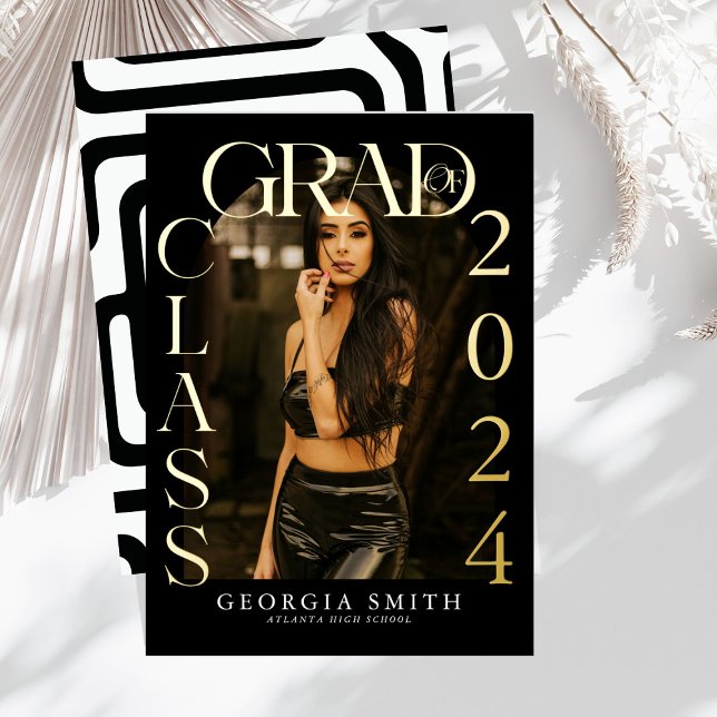 Faire-part de graduation photo Boho Arch moderne (Créateur téléchargé)