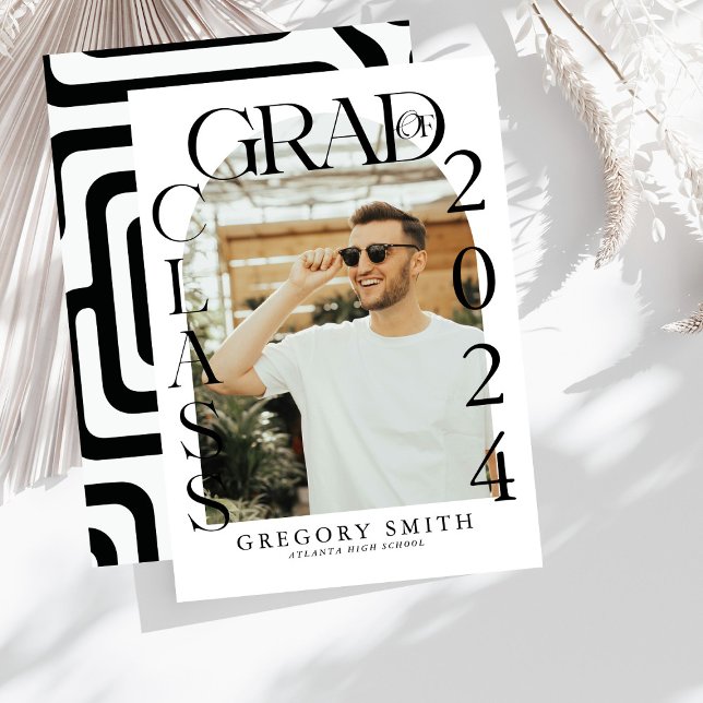 Faire-part de graduation photo Boho Arch moderne (Créateur téléchargé)
