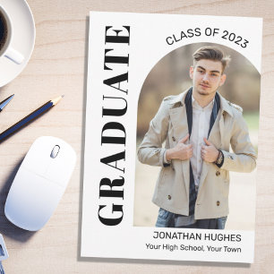 Faire-part de graduation photo moderne