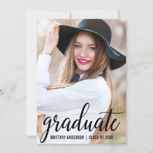 Faire-part de graduation photo moderne B