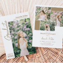 Faire-part de graduation photo moderne Invitation