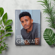 Faire-part de graduation photo moderne - Minimalis