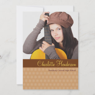 faire-part de graduation photo personnalisée jaune